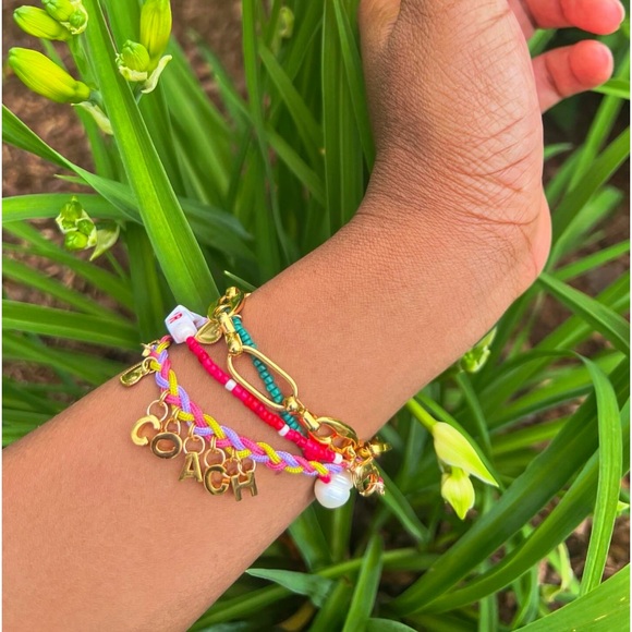 ✨BRAIDED, "I LOVE COACH" GOLD PLATED BRACELET - Picture 4 of 5